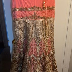 Ethnic long engagement gown